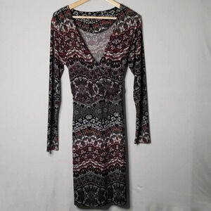 Nicole | Long Sleeve Dress | Size Lrg | Blk & Red